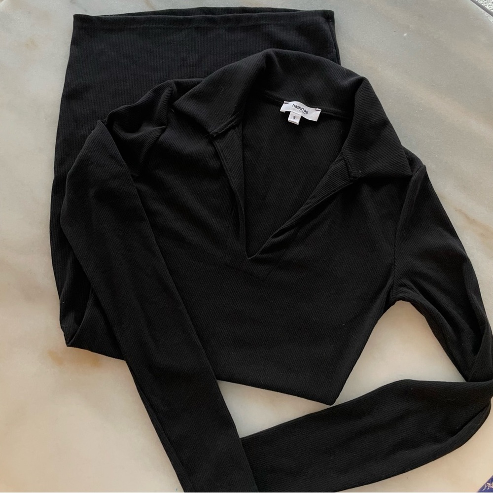 Hashtag Ribbed long sleeve dress size S
